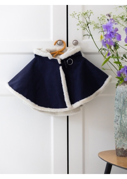 dinetdom__vtements_bb_enfants_luxe_collection_nuit_arctique_cape_bleu_mouton_fourre_laine_capuche_1